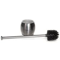 ToiletTree Products Modern Deluxe Freestanding Stainless Steel Toilet Brush (Gun Metal, Toilet Brush 6.5” x 6.5” x 18.5”)