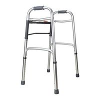 Compact Folding Rolling Walker, Folding Walker Eight Gear Position Height Adjustable Adult Walker Aluminum Alloy, Suitable for People of All Heights,A