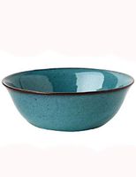 Home big wrist Mushroom Bowl American Tableware Ceramic Bowl Bowl 7 Inch Rice Bowl Home Salad Bowl Soup Bowl 825ml Decorative hotel retro soup bowl