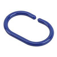 Grandiy Plastic Rings Hook Hanger Clear Premium Shower Rings Gliding Loop,Blue