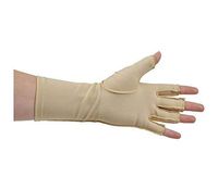Over-the-Wrist Edema Gloves, Open Finger, Comfortable Economical Gloves Provide Gentle Compression, Left Hand, Large