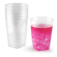 Majestic Settings Hard Clear Plastic Party Tumblers/Cups (60, 10oz Square)