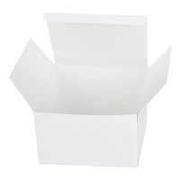 LaRibbons 20Pcs Recycled Gift Boxes - 5 x 5 x 3 inches White Paper Box Kraft Cardboard Boxes with Lids for Party, Wedding, Gift Wrap