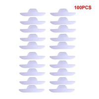 Disposable Neck Collar Sweat Pads Invisible Protector White Absorbent Collar Self-Adhesive Neck Liner Shirt Guard Pads Keep Dry Fresh for Men Women (100PCS)
