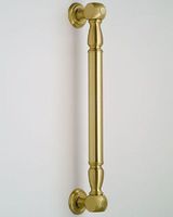 Jaclo G21-16-MBK Straight Reeded with Finials Grab Bar, Polished Brass