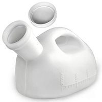 Urinals for Men Portable Male Urinal with lid 2000 ml/66 oz Large Capacity Spill-Proof Urine Cups for Hospital,Incontinence,Elderly,Travel,Driving,Camping (White)
