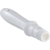 Vikan 29345 6.5" Polypropylene Handle with Threaded Tip, 1-3/16" Diameter, White
