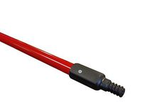 American Select Tubing 60" Red Powder Coated Metal Broom Handle with Black Hex Thread