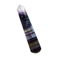 Purple Banded Fluorite Terminated Crystal Wand. 8 Sided 3-5 Inches Long