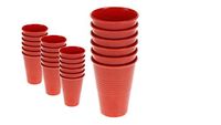 Handi-Ware Bulk Multi-Pack Melamine Blend 6" Wave 18oz Tumblers - Break-Resistant - Indoor/Outdoor Party Cups - Large Gatherings - by Unity (Red, 24)