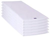 ROLLEE POLLEE Super Soft Microfiber Mat Sheets for Preschool or Daycare, Standard Size 24" x 48" x 2", White (6-Pack)