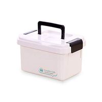 JD Home Lockable Medication Box Organizer Small Medicine Lock Box with Compartments Childproof Prescription Storage Box