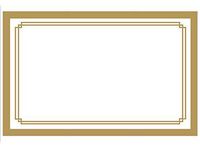 Pack Of 50, Solid Metallic Gold Duet Gloss Enclosure Card 3-1/2 x 2-1/4" Made In USA