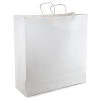 White Jumbo Paper Bags with Handle 18 x 7 x 19-200 Bags