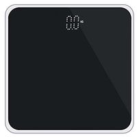 Hohaski Digital Body Weight Bathroom Scale with Step-On Technology| Solid Color Tempered Glass Scales| 400lbs (Black)