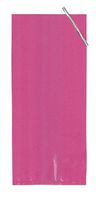 Club Pack of 240 Small Hot Pink Cello Bags with Silver Ties