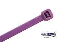 4" Color Cable Ties, 18 lb. Test, (100 Pack - All One Color) (Purple)