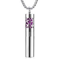 Multifunctional Essential Oil Necklace - Aromatherapy Essential Oil Diffuser Necklace, Stainless Steel Perfume Oil Locket Pendant Enhancers Necklaces with 8 Pads, Birthday Jewelry Gifts for Women