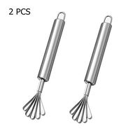 wuchenmin 2 Pack Coconut Scraper,Stainless Steel Coconut Meat Removal Knife, Suitable for Coconut Meat, Fruits, Fish Scales,Silver