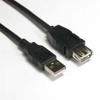 GadKo 3Ft A-Male to A-Female USB2.0 Extension Cable Black