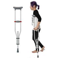 ZBYL Lightweight Aluminum Alloy Underarm Crutches, Adjustable Height 38-62Inch, Suitable for People Who are 145-190Cm in Height