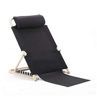 DCCYZ-YJ Folding Bed Wedge Pillow Carrying from Surgery Lazy Bed Back Chair Reading or Relaxing Suppor Backrest-Reclining Support Wedge (Black)