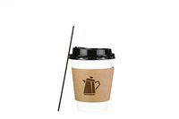 100 Pack - 12 Oz Disposable Coffee Cups with Lids, Sleeves & Stirrer Great for Hot Beverages in Home, Office, Coffee Shop, School, Family Reunions Complete Set, Snap fit Lids & No Leaks