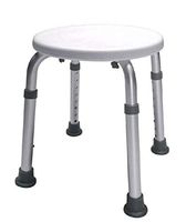 Lumex Bath and Shower Stool, Tool-Free Adjustable-Height and Assembly, 2060R (Pack of 2)