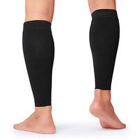 KEKING Calf Compression Sleeves for Men & Women, True 20-30mmHg Leg Compression Socks Support for Running, Shin Splint, Calf Pain Relief, Swelling, Varicose Veins, Nursing, Travel, Black XXL