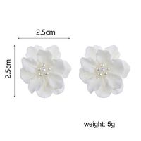 Jewelry Women Girl Big White Flower Simulated Pearl Camellia Stud Earrings Best Jewerly Accessories Fashion Stylish Womens Cheap Designer Novelty Pendant Prom