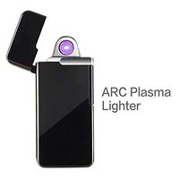 FL5018 Electronic USB Lighter Windproof ARC Spin Plasma Rechargeable for Candle (Black)
