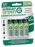 Rechargeable Battery, 1.2 V, AA, Nickel Metal Hydride, 2.1 Ah, Raised Positive and Flat Negative