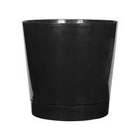 Full Depth Round Cylinder Pot, Black, 12-Inch
