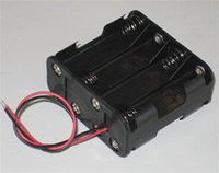 8 "AA" Cell - Double AA Cell battery holder/pack - 6 in Leads