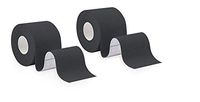 Besettix Premium Kinesiology Tape, Waterproof, Latex Free Athletic Sports & Recovery Tape for Pain Relief, Muscle & Joint Support, Breathable, Elastic Therapeutic Tape, 2" x 16.4' (Twin Pack Black)