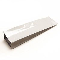 50ea - 3-1/4 X 2-1/2 X 13 White Foil Gusset Bag-Pkg - 5.4 mil Thick Gusset - 2 1/2"