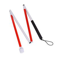 Baitaihem Folding Blind Cane with Marshmallow Hook Tip for Vision Impaired and Blind People