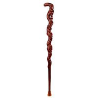 Yadianna Cozy Elderly Crutches Solid Wood Carving Walking Stick Wooden Non-Slip Cane Non-Slip Walking Stick with Hospital