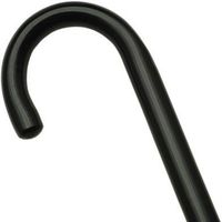 Unisex Round Nose Crook Cane Black Finish  -Affordable Gift! Item #DHAR-9003508
