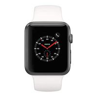 Apple Watch Series 2 Smartwatch 42mm Space Gray Aluminum Case White Sport Band (White Sport Band) (Renewed)
