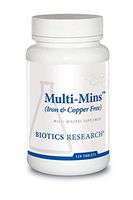 Biotics Research Multi-Mins (Iron & Copper Free)- Multi-Mineral Complex, Balanced Source of Mineral Chelates and Whole Food, Phytochemically-Bound Trace Minerals, Easily Absorbed. 120 Tabs