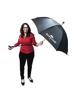 Walking Cane Umbrella by RainCane - 2 in 1 Design - Lightweight, Windproof, Heavy Duty Frame - Best Umbrella Cane for Elderly - Walking Stick Umbrella (Black)