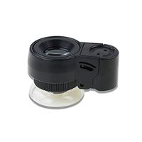 Jing Boutiques/AI LI WEI Magnifier Magnifying Glass, High Magnification LED Inspection Jewelry Identification Can Focus On Jewelry Cylindrical Magnifying Glass