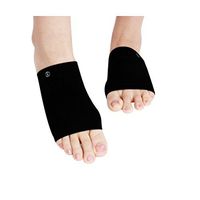 Onecrystal Foot Arch Support Socks Metatarsal Silicone Gel Pad Forefoot Cushion Pads for Foot Pain Relief- One Pair (Black)
