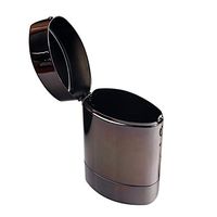 Exttlliy Oval Portable Metal Cigarette Case Box for Holds 20 Regular Size Cigarettes (Not Included Cigarette) (Black)