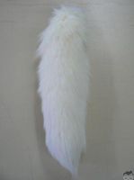 Genuine Arctic White Fox Tail Leather Craft Renaissance Costume