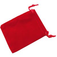 Pack of 25 Velvet Gift Bags Drawstring Jewelry Pouches Candy Bags Wedding Favors (6" x 5", red)
