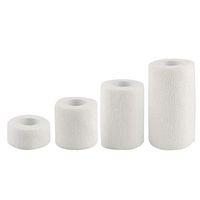 Andux Land Self-Adhesive Bandage 4 Rolls Cohesive Wrap Bandaging Tape ZZTXBD-04 (Milk White)