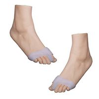 HEALLILY Gel Toe Splint Toe Spacers Toe Cushion Pads 1 Pair White
