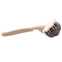 Hot!Ninasill Stainless Steel Steel Ball Wash Pot Brush with Handle Cleaning Ball Brush Kitchen Hood Cleaning Brush